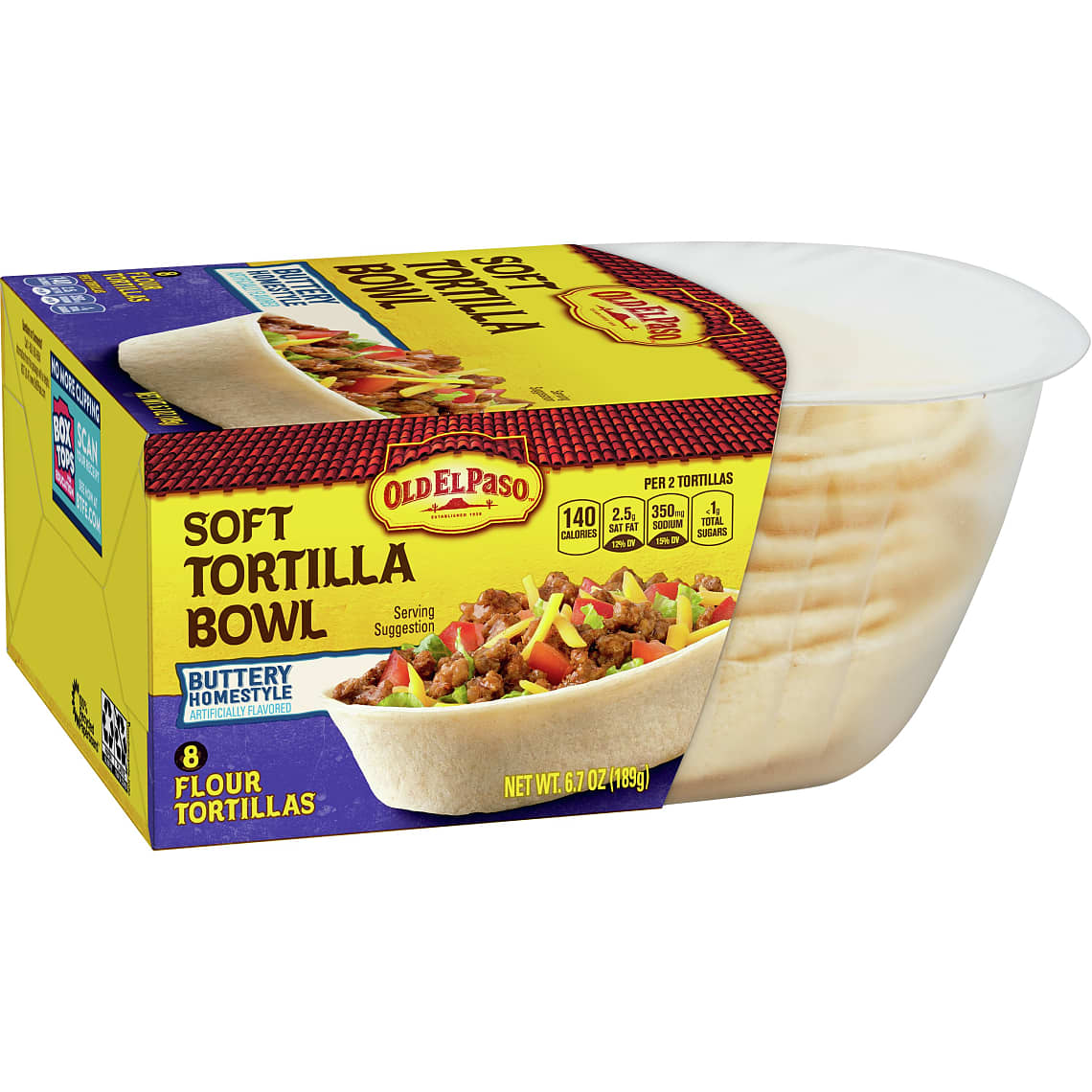 Old El Paso Buttery Homestyle Soft Tortilla Bowls 8 Count